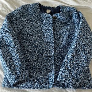 NWT J Crew factory Sz 6 quilted floral jacket